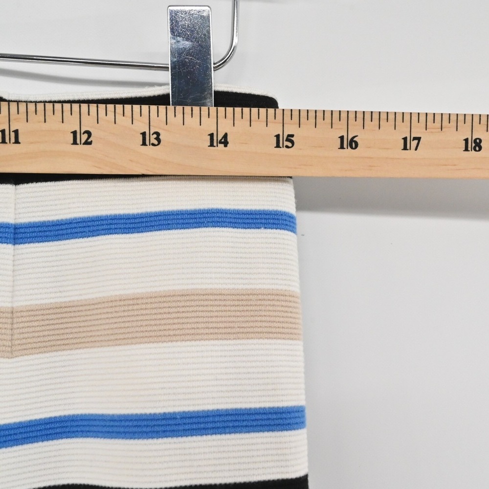 White House Black Market Striped Pencil‎ Skirt Womens Sz 2 Preppy Ponte Corpcore - Picture 3 of 11
